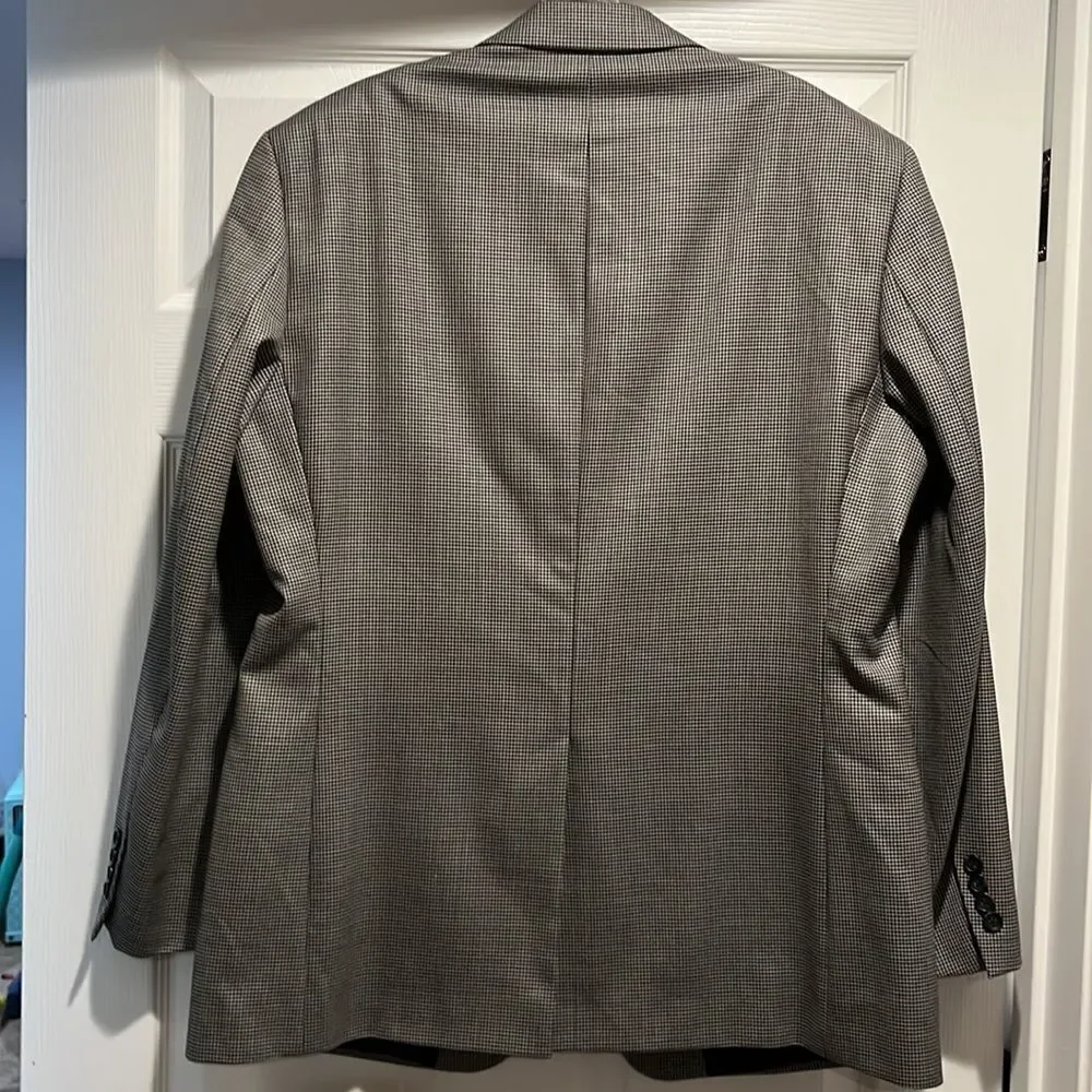 Nautica Men’ Micro-Checked Wool Blazer Size 42.